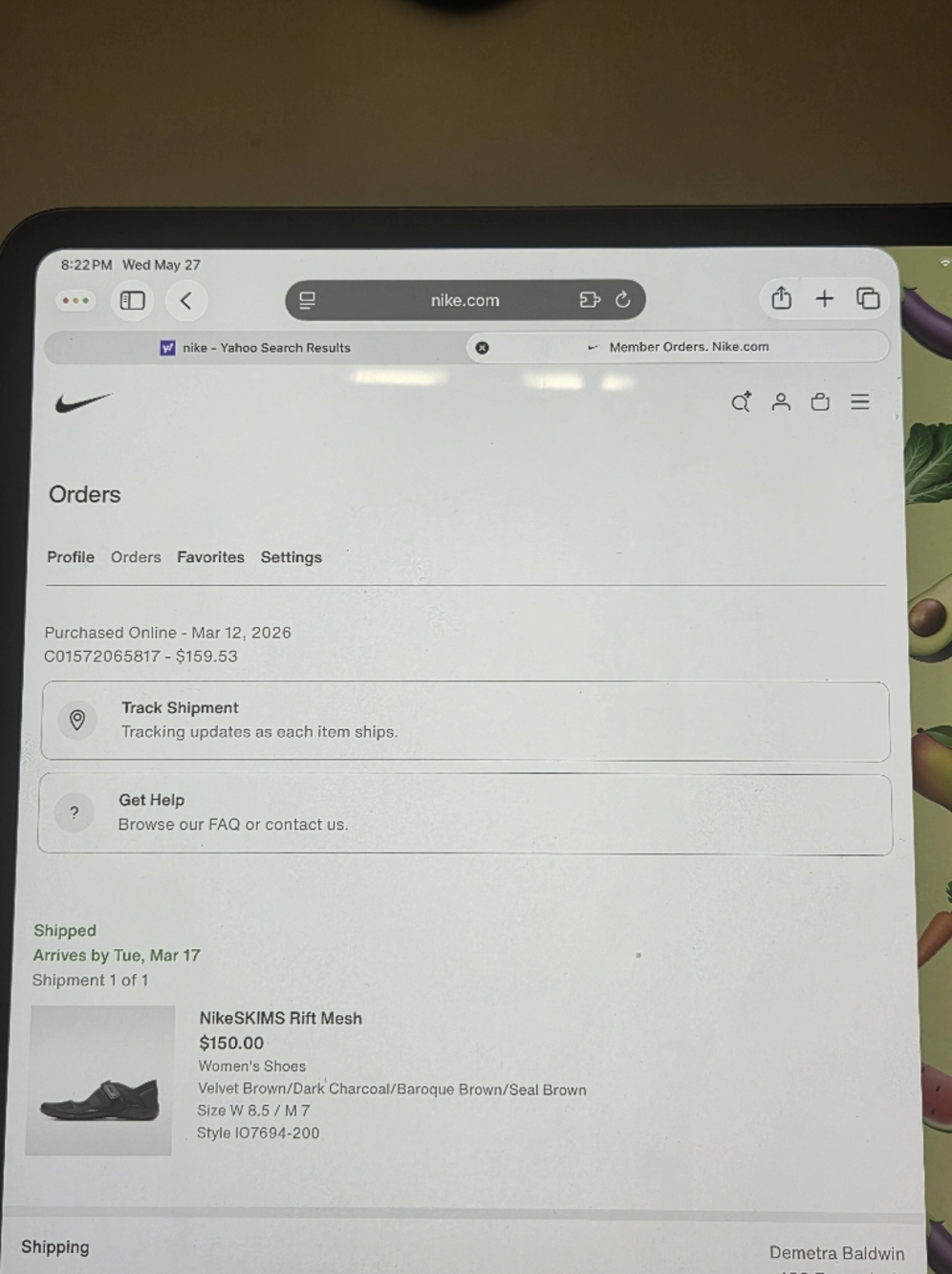 NikeSKIMS Rift Mesh Size 8.5 In Velvet Brown/Dark Charcoal - Picture 11 of 11